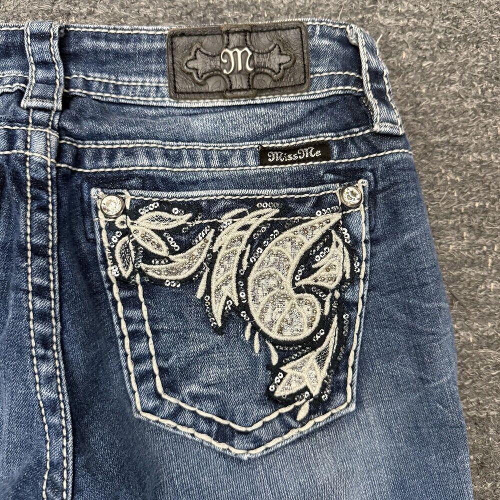 Miss Me Bootcut Jeans Women 27 Embroidered Angel Beaded Disco Cowgirl Y2K Rodeo